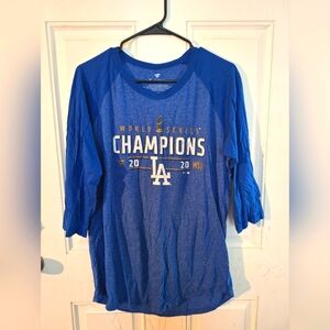 LA DODGERS Blue World Series Champions T-Shirt